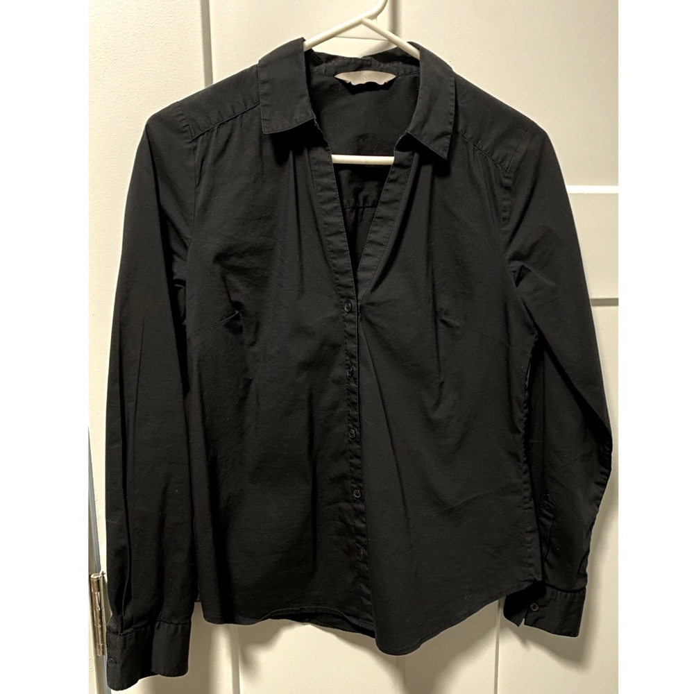 H&M Women’s button down cotton shirt office size S